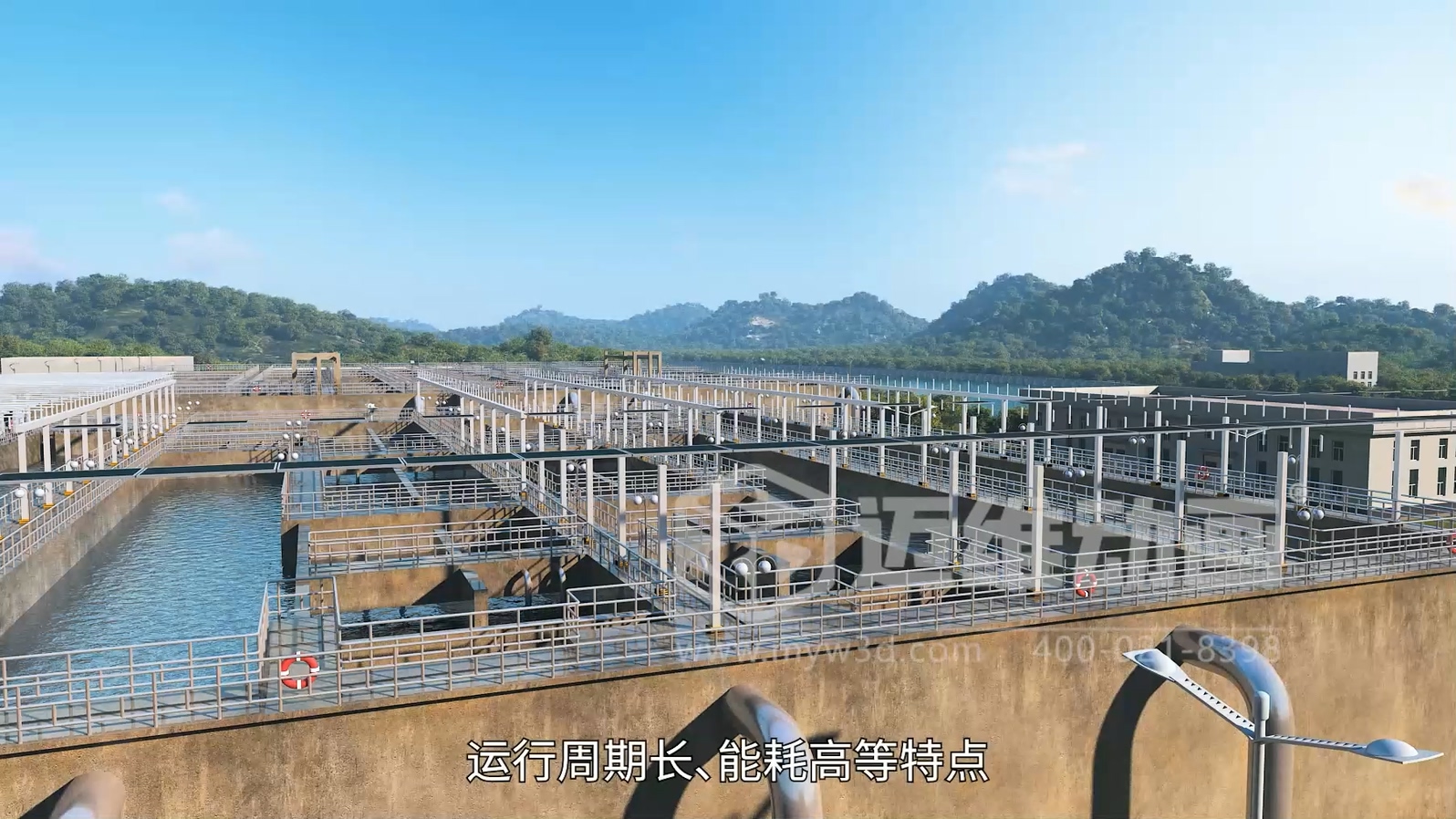 污水廠+光伏綜合能源應(yīng)用解決方案三維動(dòng)畫展示(圖1)