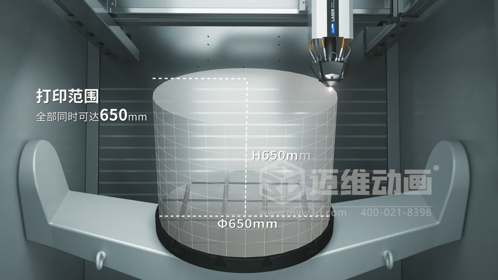 想讓客戶秒懂你的 3D 打印機(jī)？用三維動(dòng)畫(huà)展示激光送絲設(shè)備生產(chǎn)工藝，接單更輕松(圖1)