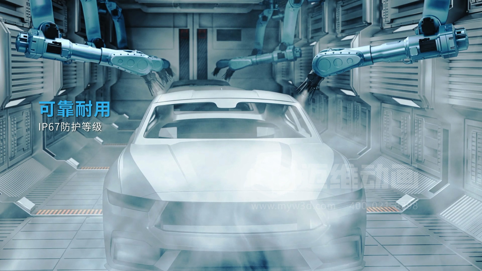 3D 動畫透視新能源汽車自動化產(chǎn)線！零部件流轉(zhuǎn)、精準裝配全程可視化，一眼看懂硬核智造(圖6)